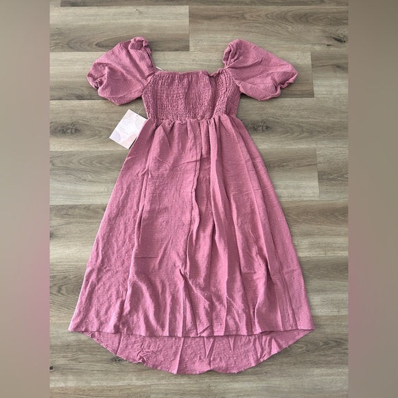 Emma’s Expressions Elegant Dusty Rose Maternity Dress - Chic & Comfortable- NWT - Picture 7 of 10